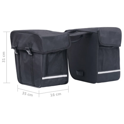 Borsa Doppia Bicicletta Impermeabile Per Portapacchi 35 L Nero