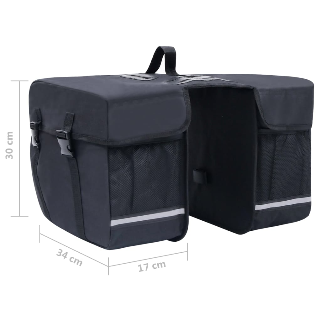 Borsa Doppia Bicicletta Impermeabile Per Portapacchi 35 L Nero