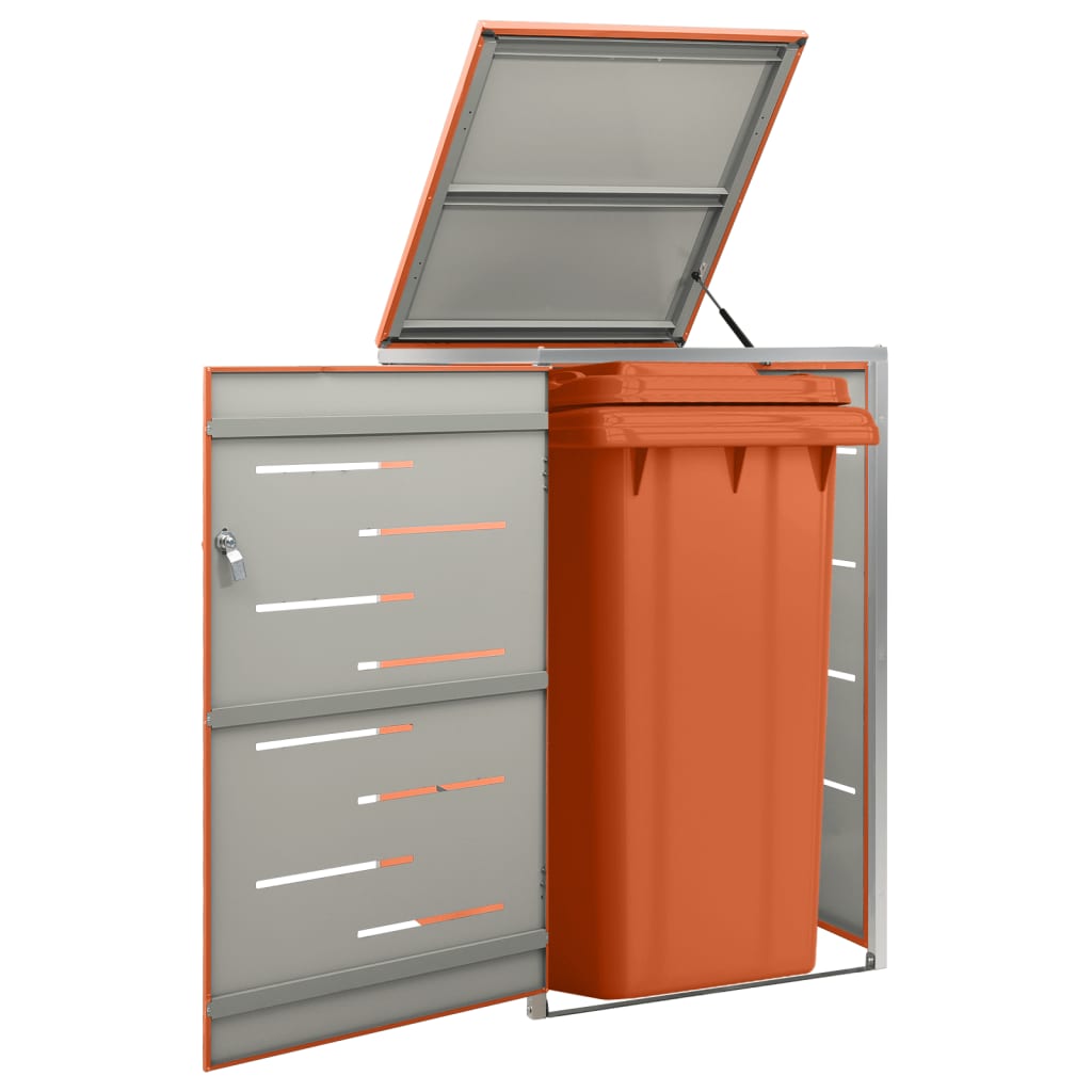 Copribidone Per Spazzatura Triplo 207X77,5X112,5Cm Acciaio Inox