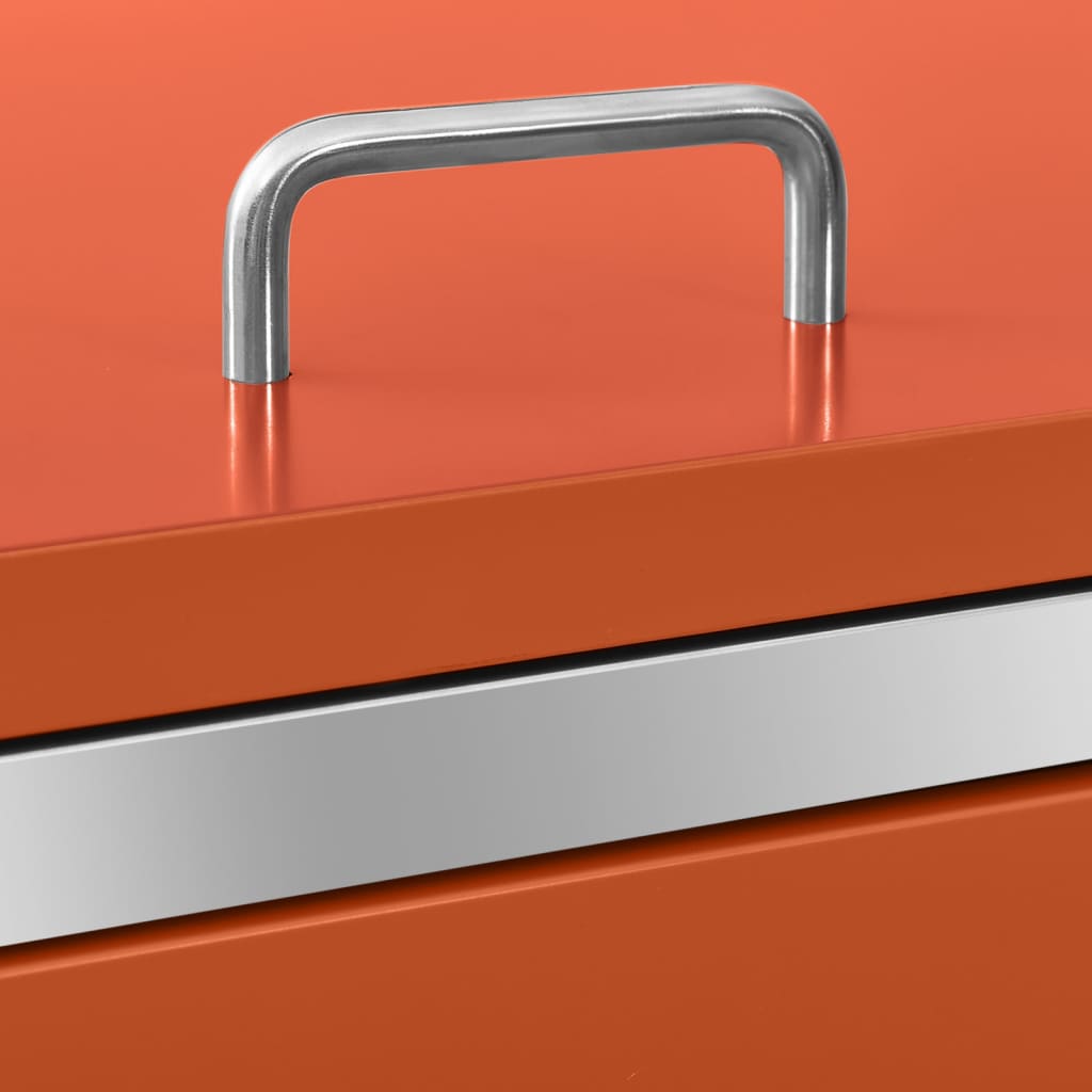 Copribidone Per Spazzatura Triplo 207X77,5X112,5Cm Acciaio Inox