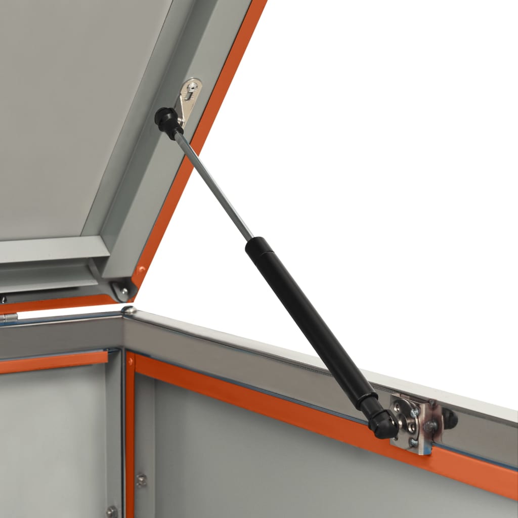 Copribidone Per Spazzatura Triplo 207X77,5X112,5Cm Acciaio Inox