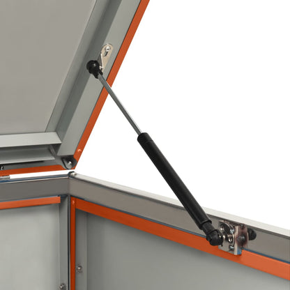 Copribidone Per Spazzatura Triplo 207X77,5X112,5Cm Acciaio Inox