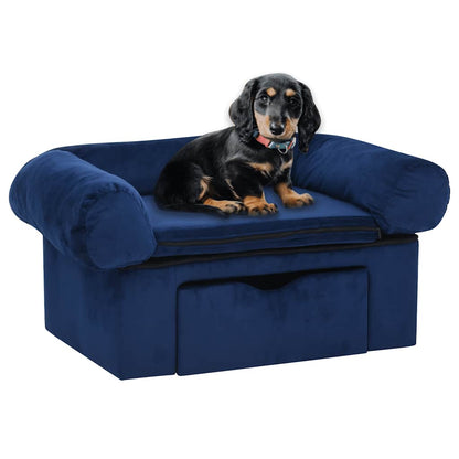 Divano Per Cani Con Cassetto 75X50X38 Cm In Peluche