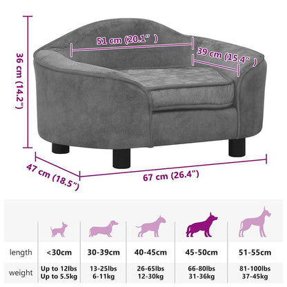Divano Per Cani 67X47X36 Cm In Peluche
