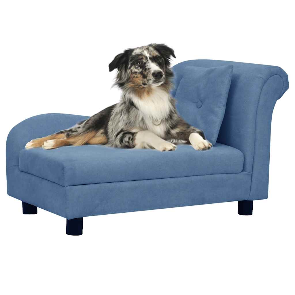 Divano Per Cani Con Cuscino 83X44X44 Cm In Peluche