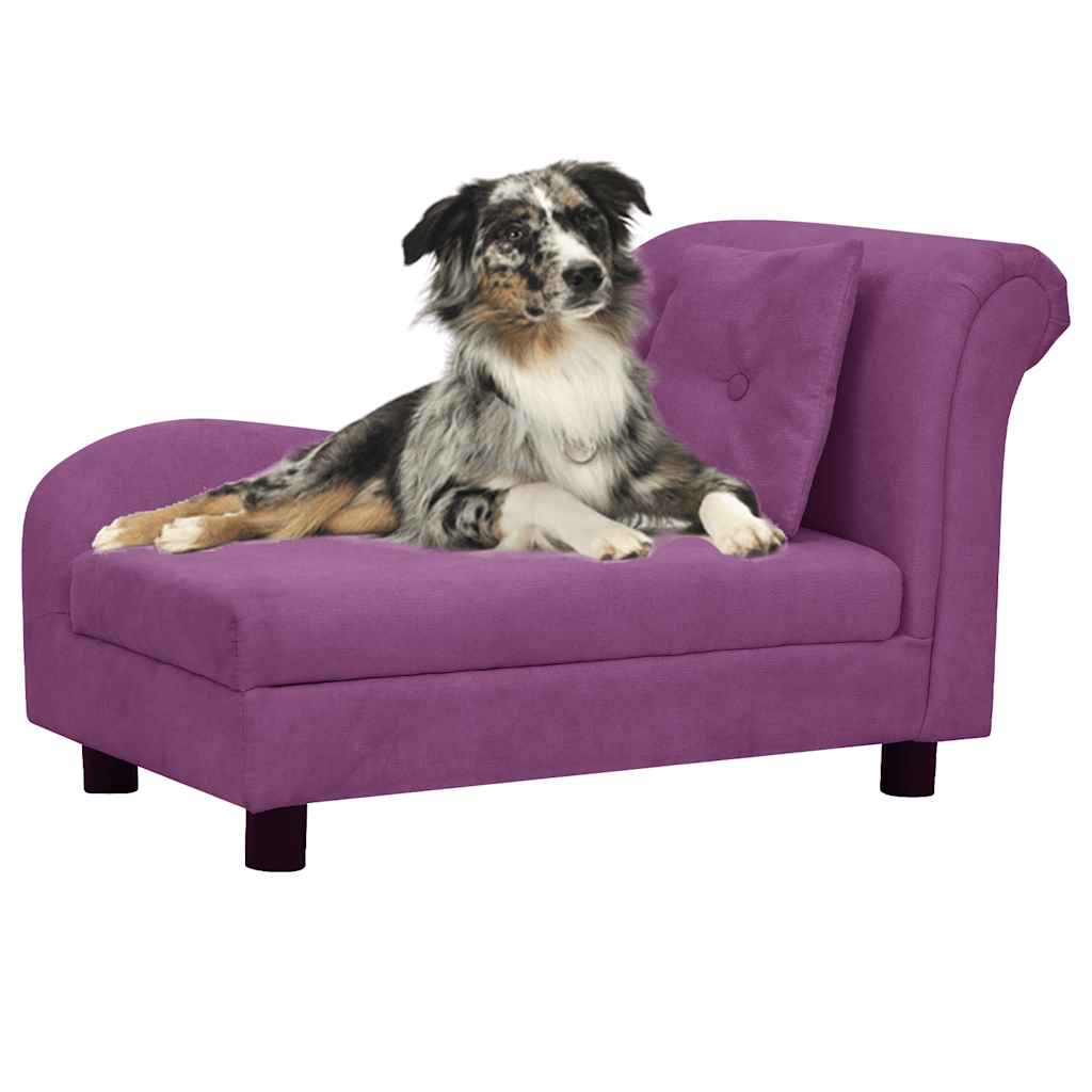 Divano Per Cani Con Cuscino 83X44X44 Cm In Peluche