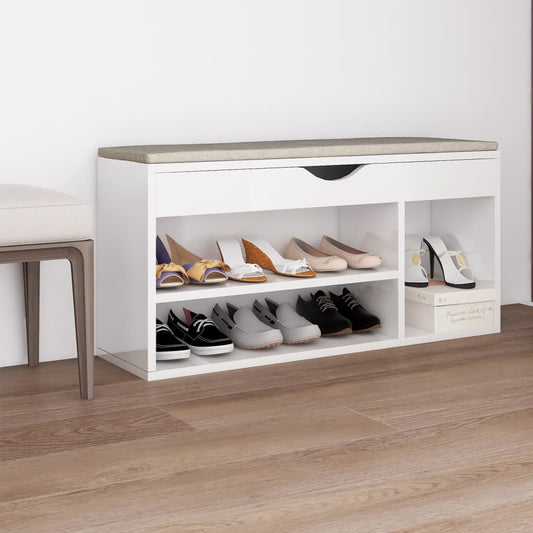 Panca Porta Scarpe Cuscino 104X30X49 Multistrato