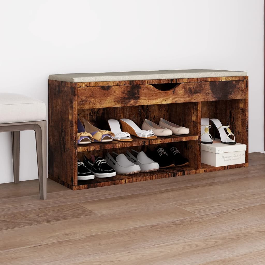 Panca Porta Scarpe Cuscino 104X30X49 Multistrato