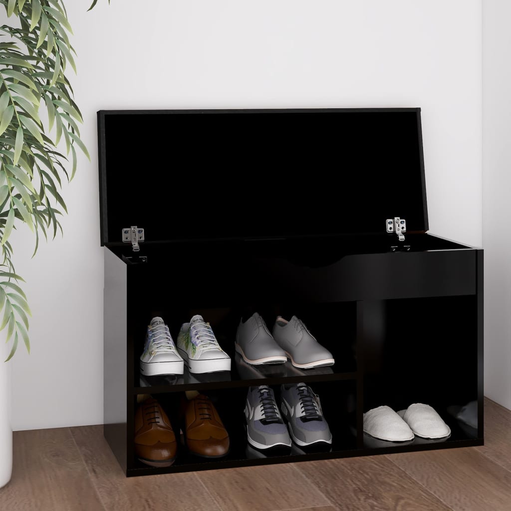 Panca Porta Scarpe Con Cuscino Grigia 80X30X47Cm Multistrato