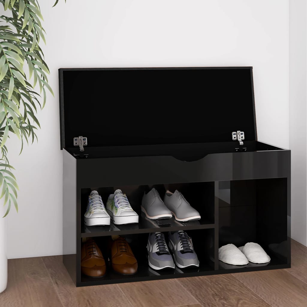 Panca Porta Scarpe Con Cuscino Grigia 80X30X47Cm Multistrato
