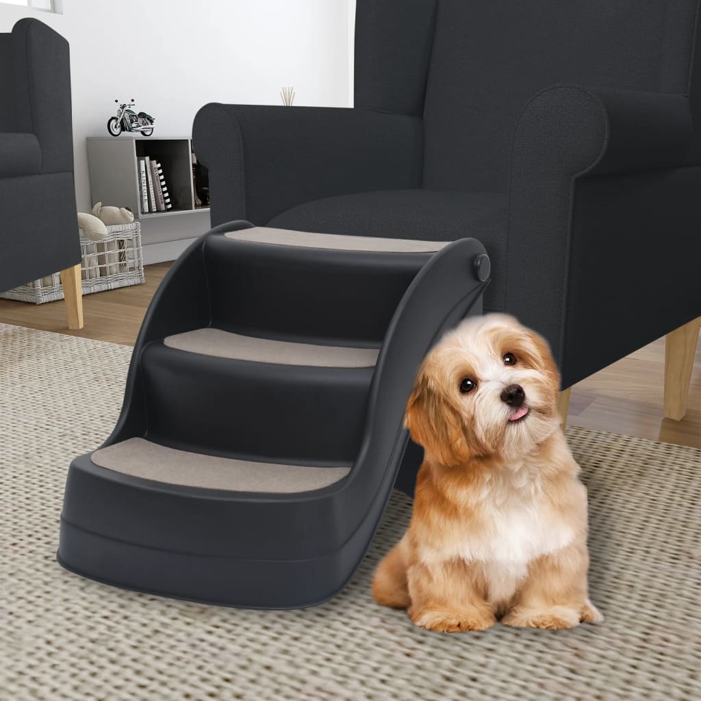 Scala Per Cani Pieghevole Con 3 Gradini 50X38X38 Cm In Plastica