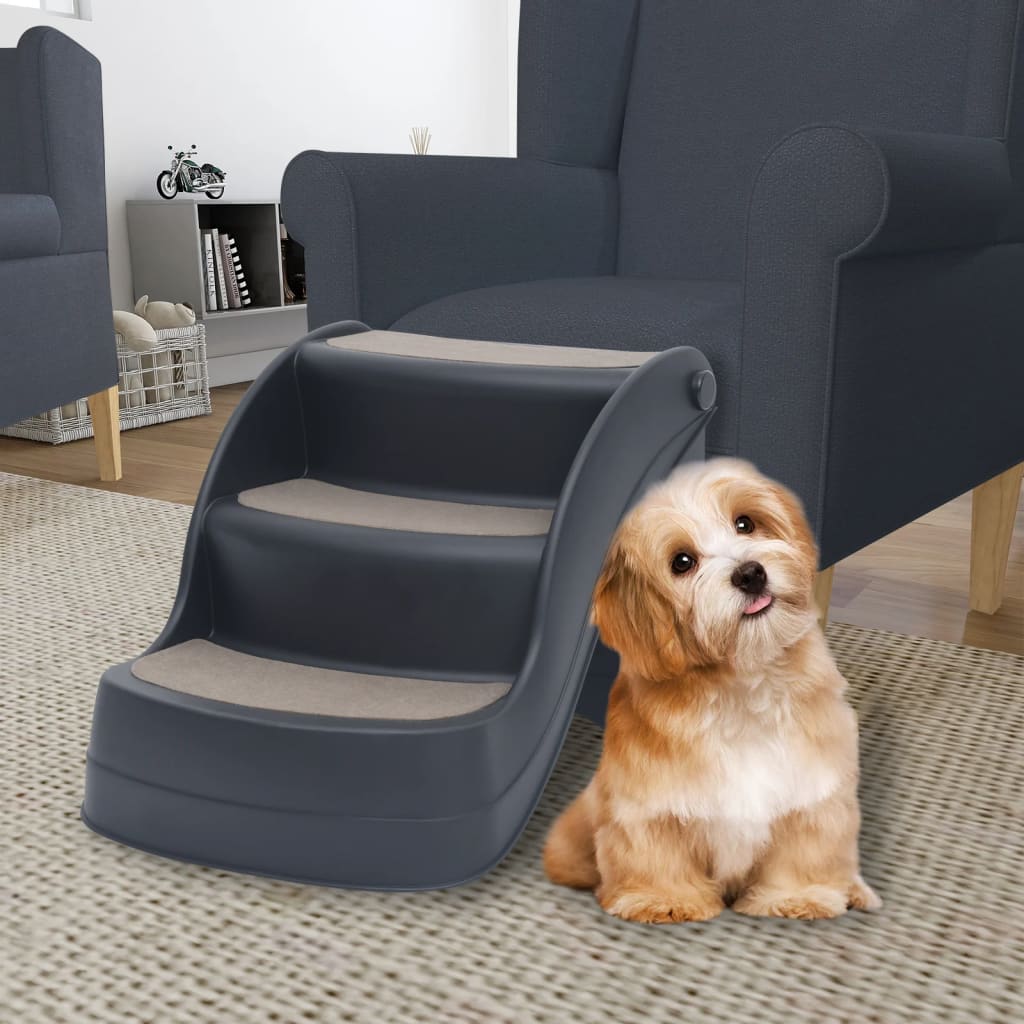 Scala Per Cani Pieghevole Con 3 Gradini 50X38X38 Cm In Plastica