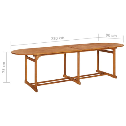 Tavolo Da Pranzo Per Esterni 280X90X75Cm Legno Massello Acacia