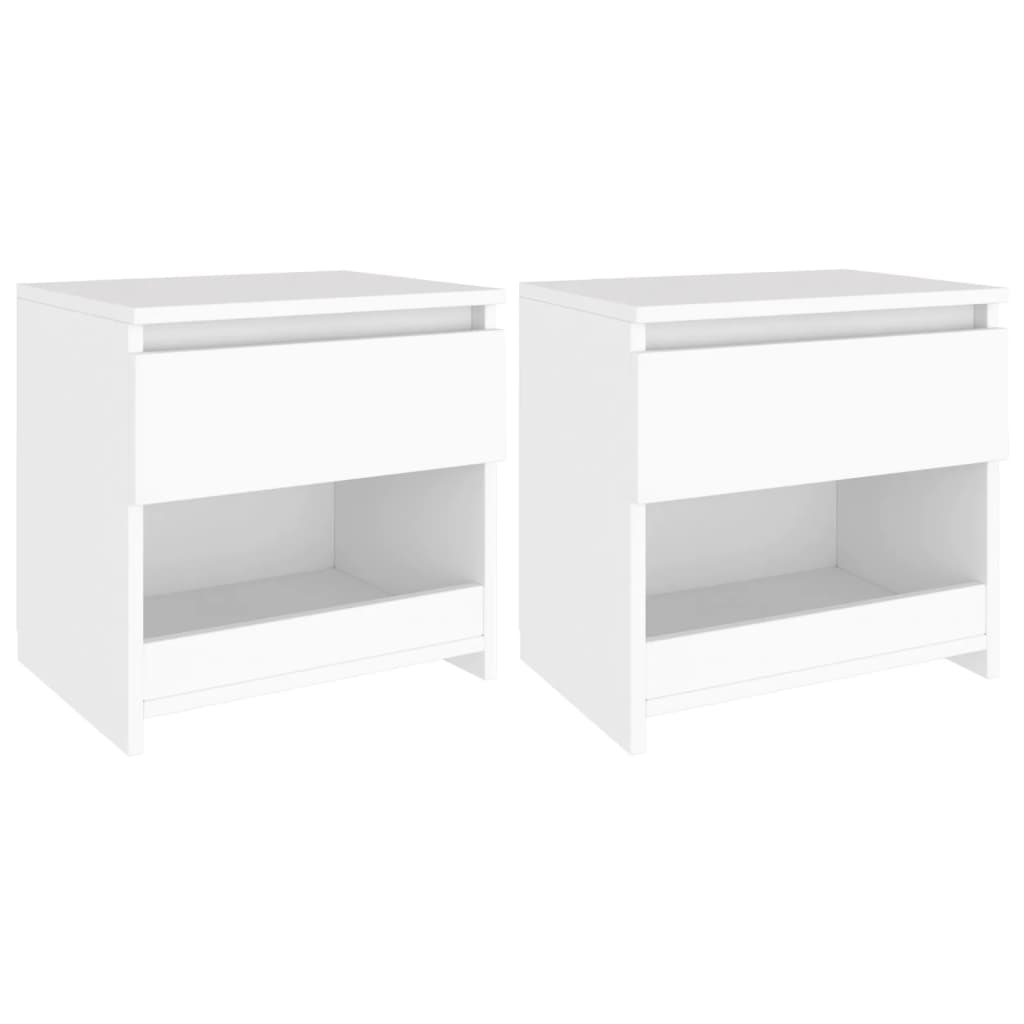 Comodini 2Pz 40X30X39Cm In Legno Multistrato