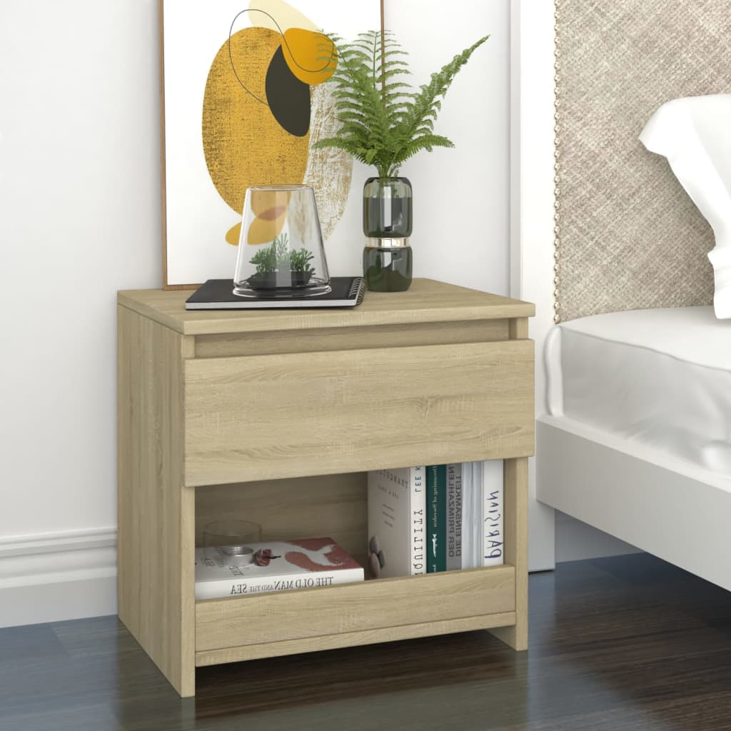 Comodini 2Pz 40X30X39Cm In Legno Multistrato