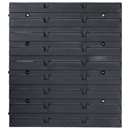 Kit Contenitori 48 Pz Con Pannelli A Parete Blu E Nero