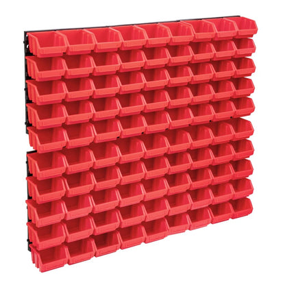 Kit Contenitori 96 Pz Con Pannelli A Parete E Nero