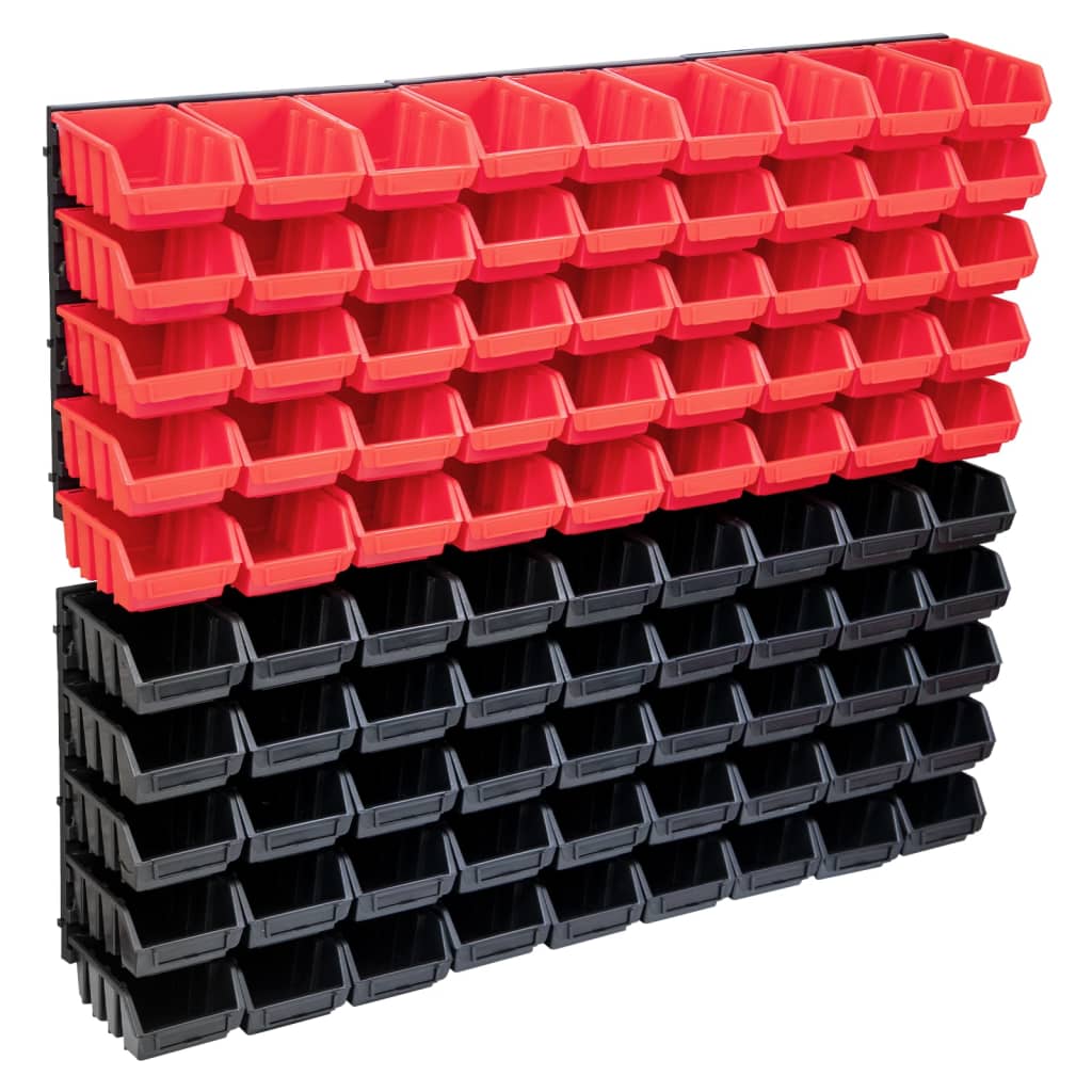 Kit Contenitori 96 Pz Con Pannelli A Parete E Nero