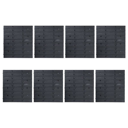 Kit Contenitori 128 Pz Con Pannelli A Parete Blu E Nero Bianco