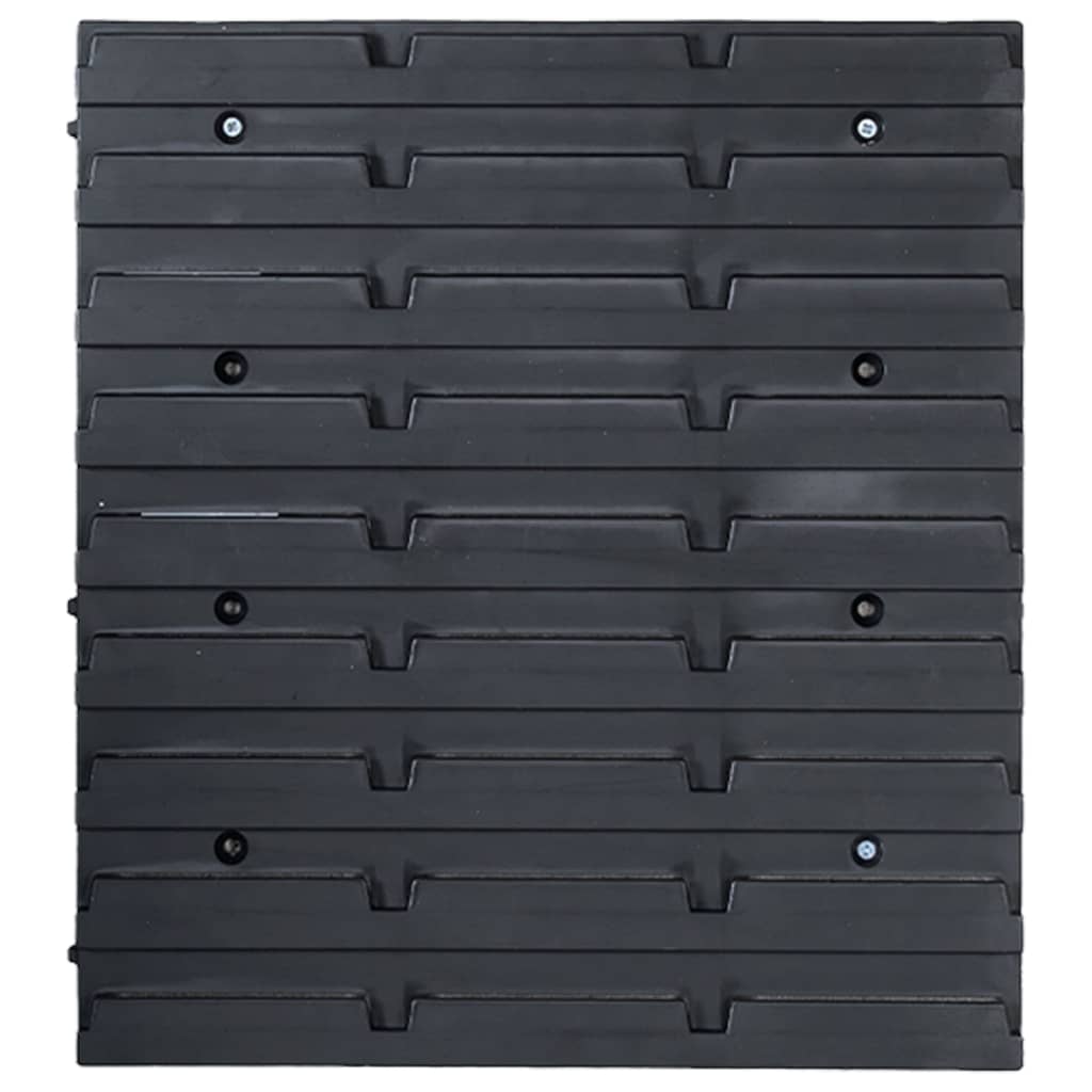 Kit Contenitori 128 Pz Con Pannelli A Parete Blu E Nero Bianco
