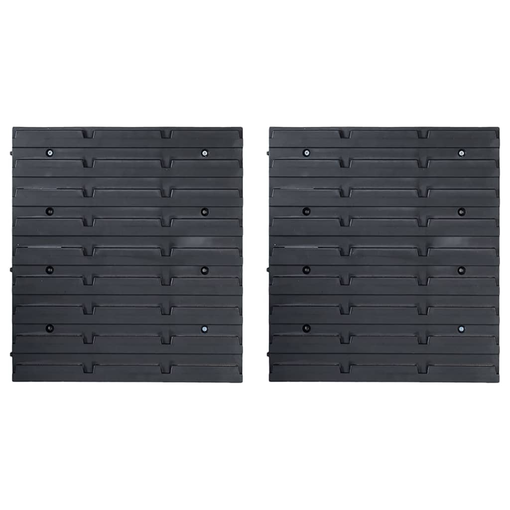 Kit Contenitori 39 Pz Con Pannelli A Parete Rosso E Nero
