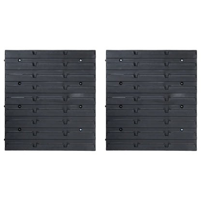 Kit Contenitori 34 Pz Con Pannelli A Parete Rosso E Nero