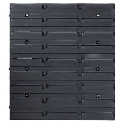 Kit Contenitori 103 Pz Con Pannelli A Parete Rosso E Nero