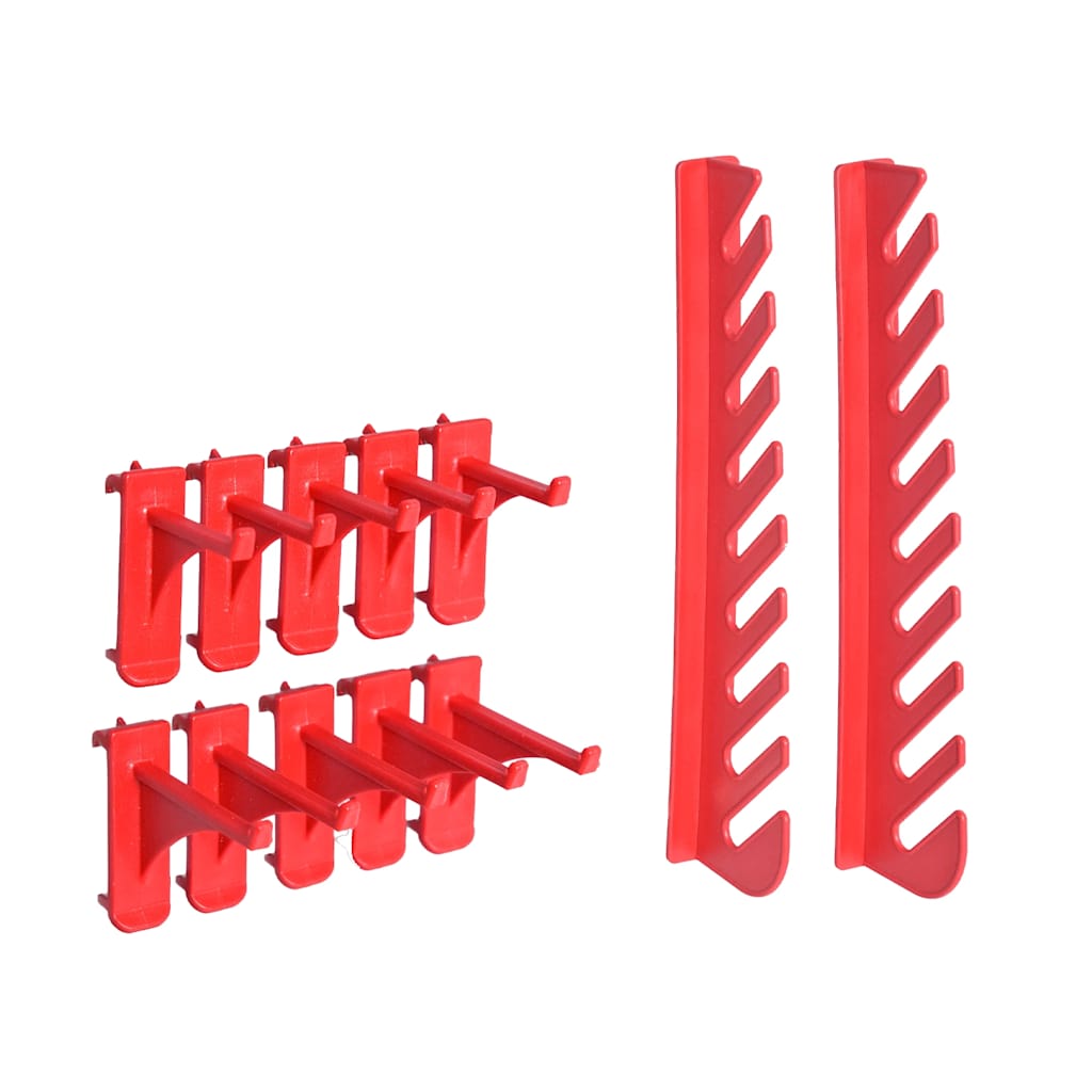 Kit Contenitori 136 Pz Con Pannelli A Parete Rosso E Nero