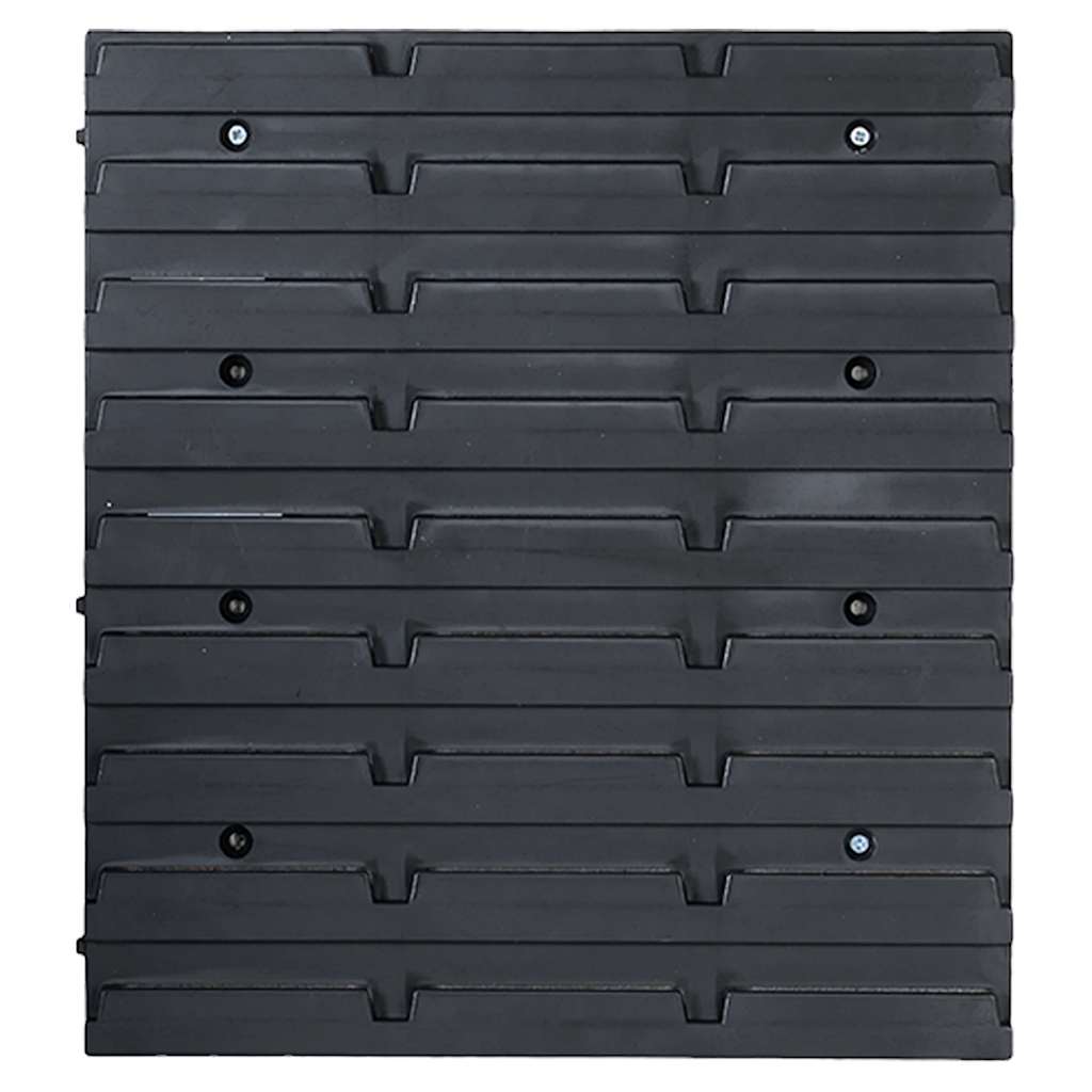 Kit Contenitori 136 Pz Con Pannelli A Parete Rosso E Nero
