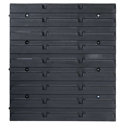 Kit Contenitori 136 Pz Con Pannelli A Parete Rosso E Nero