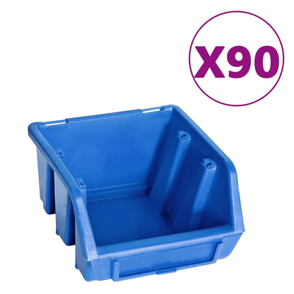 Kit Contenitori 96 Pz Con Pannelli A Parete E Nero
