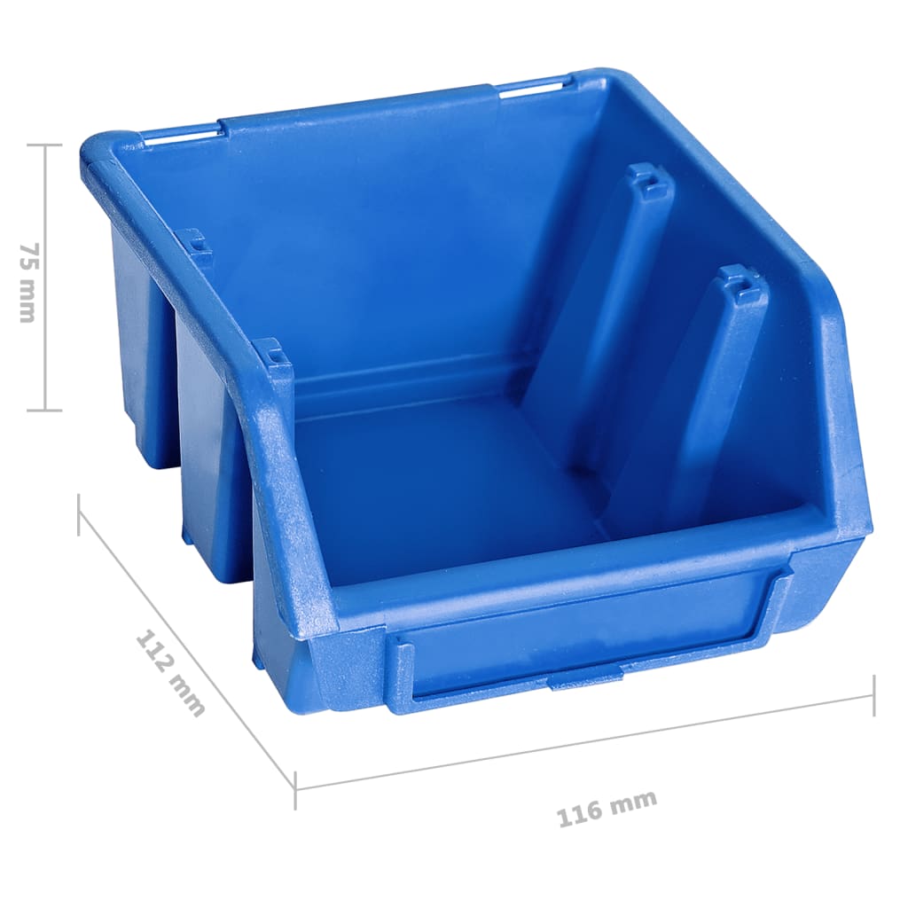 Kit Contenitori 96 Pz Con Pannelli A Parete E Nero