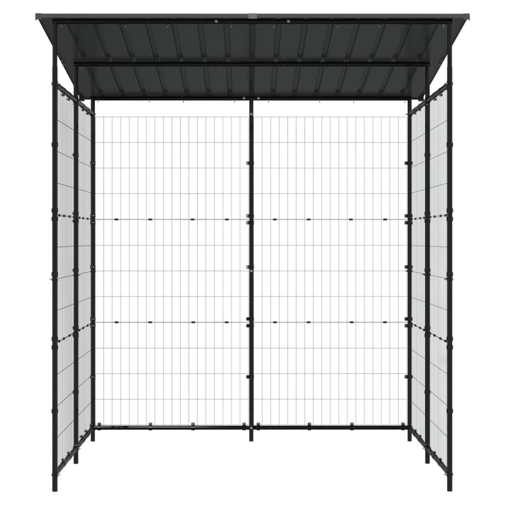 Tettoia Per Biciclette 190X190X222 Cm In Acciaio Nero