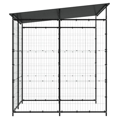 Tettoia Per Biciclette 190X190X222 Cm In Acciaio Nero
