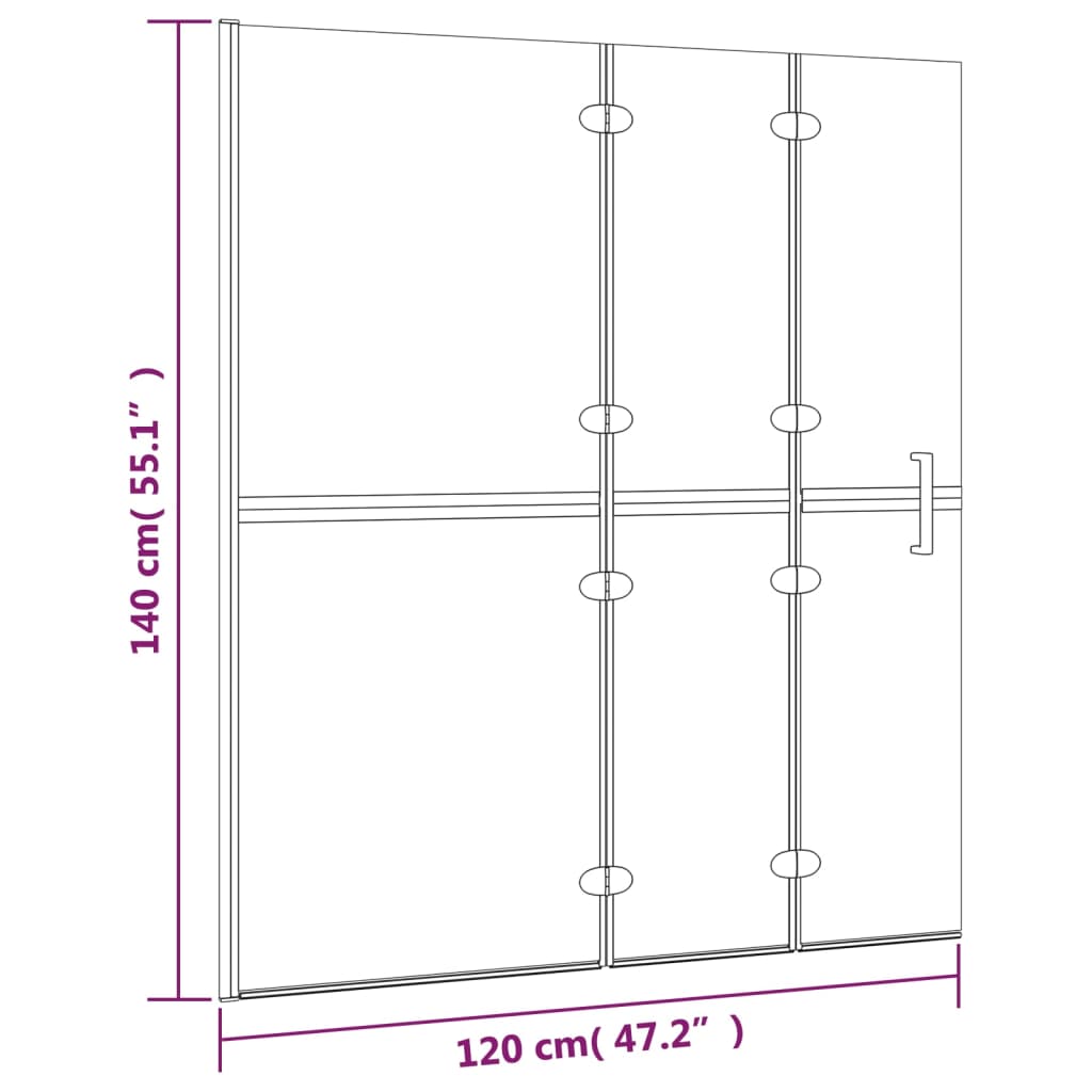 Pannello Doccia Pieghevole In Esg Bianco