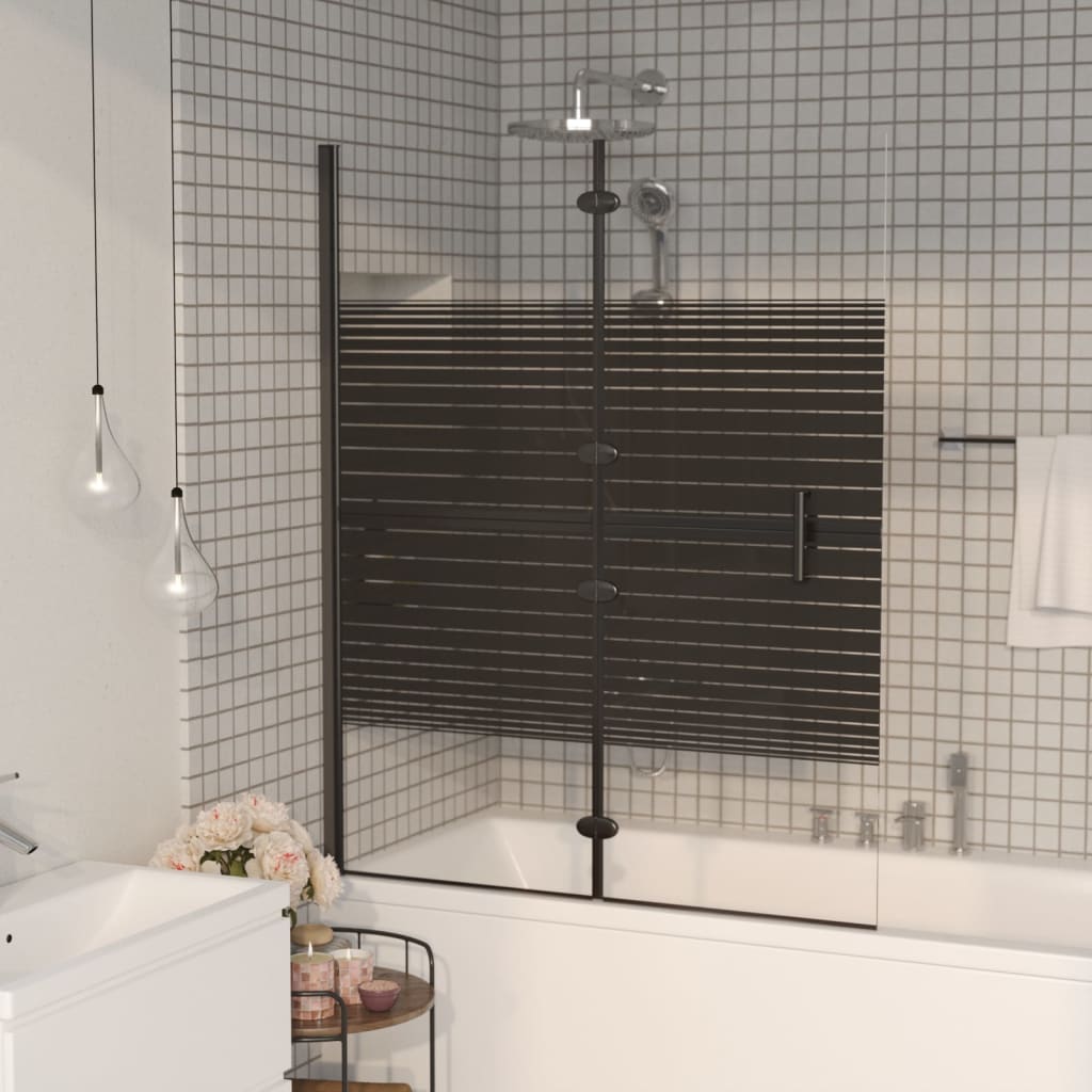 Pannello Doccia Pieghevole In Esg Nero