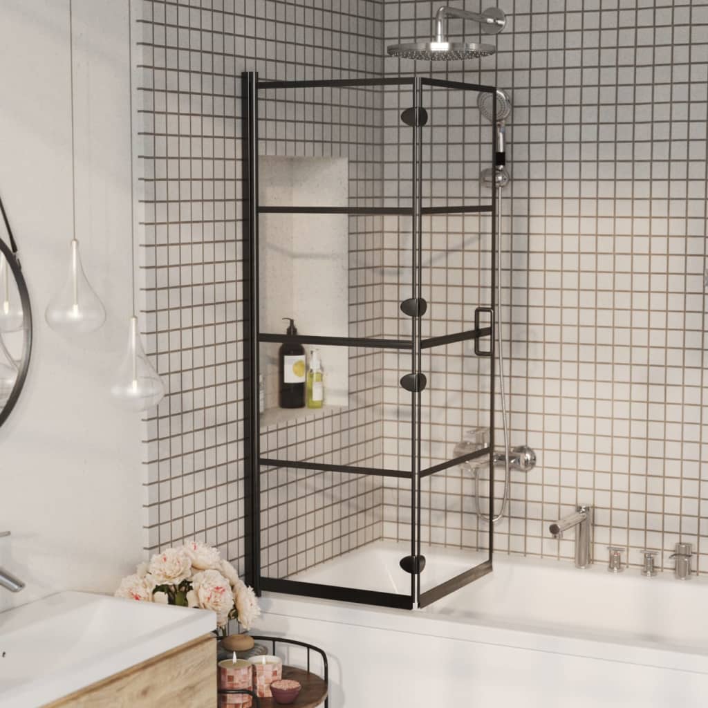 Pannello Doccia Pieghevole In Esg Nero