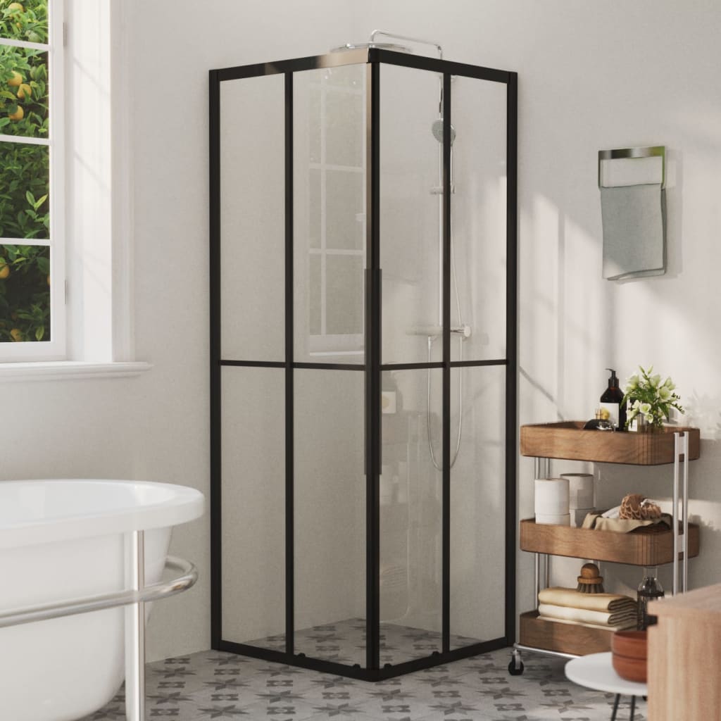 Cabina Doccia Esg Semi Smerigliato Nera
