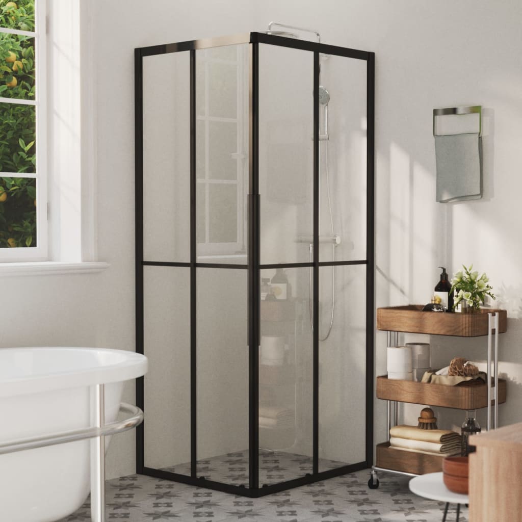 Cabina Doccia Esg Semi Smerigliato Nera