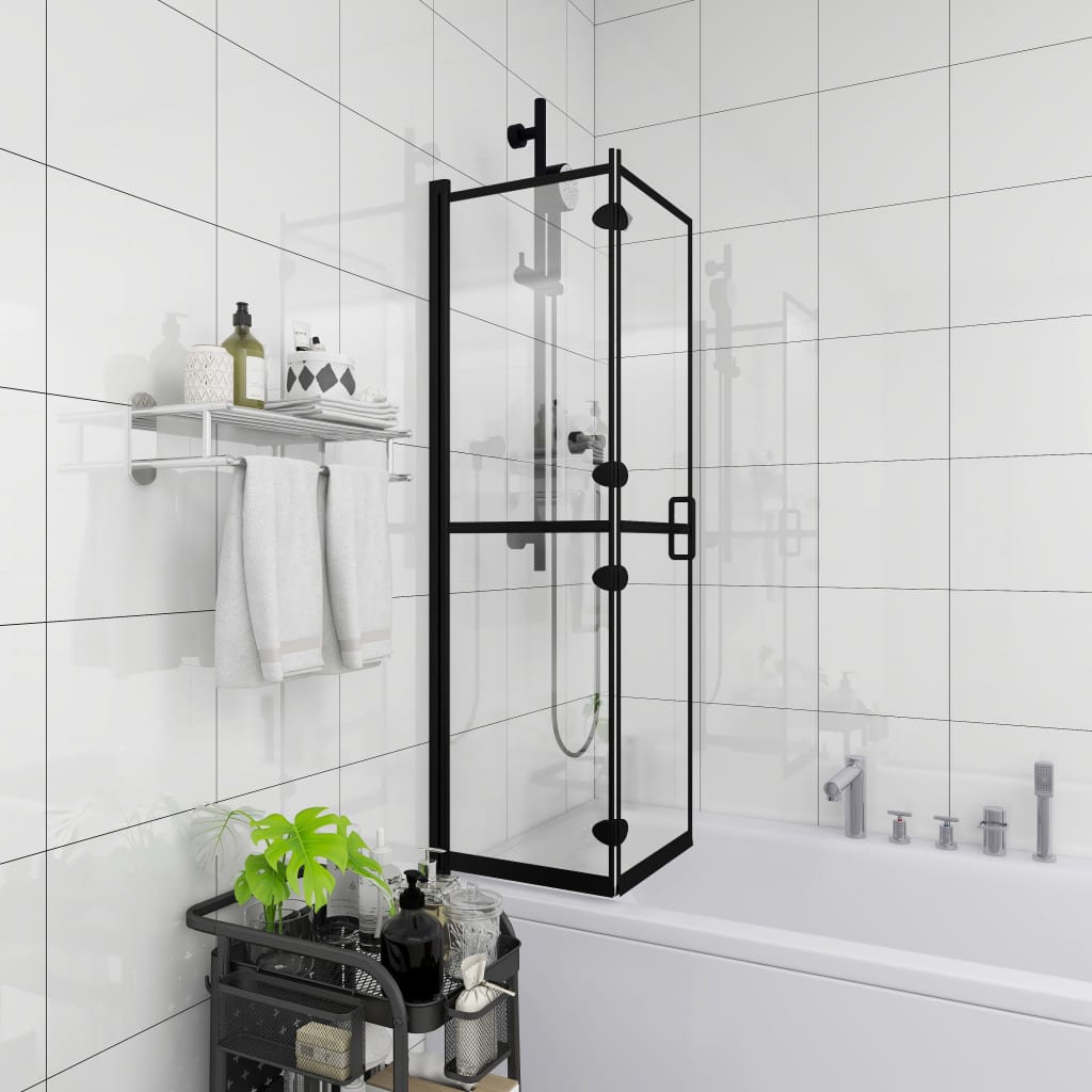 Pannello Doccia Pieghevole In Esg Nero
