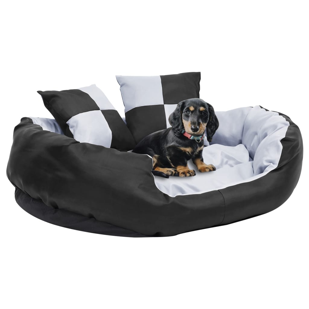 Cuscino Per Cani Reversibile Lavabile Marrone Crema