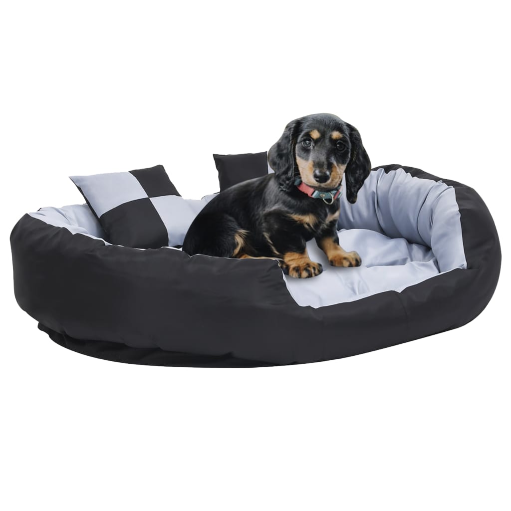 Cuscino Per Cani Reversibile Lavabile Marrone Crema