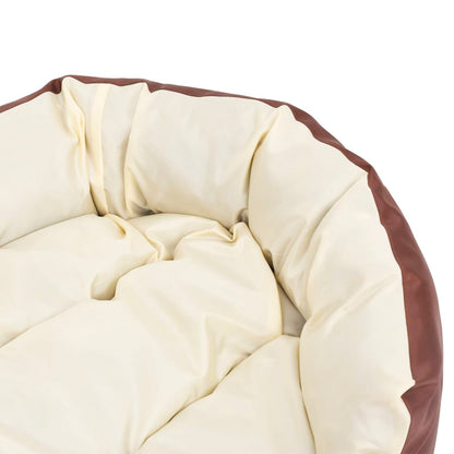 Cuscino Per Cani Reversibile Lavabile Marrone Crema