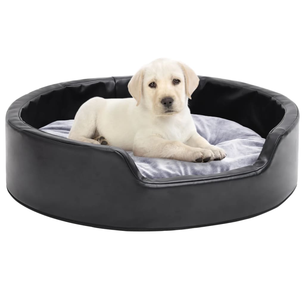 Lettino Per Cani Nero E Peluche E Similpelle