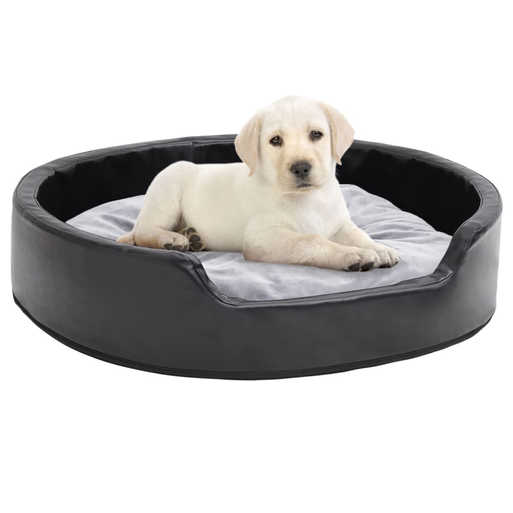Lettino Per Cani Nero E Peluche E Similpelle