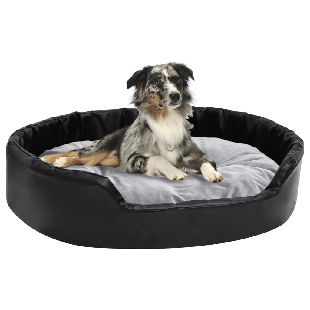 Lettino Per Cani Nero E Peluche E Similpelle
