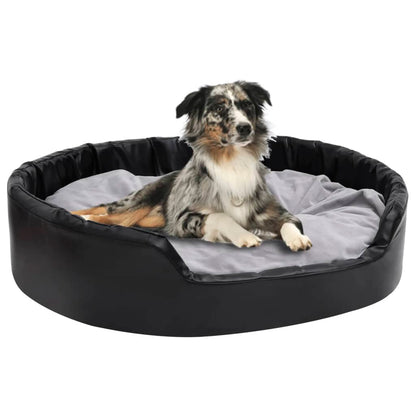 Lettino Per Cani Nero E Peluche E Similpelle