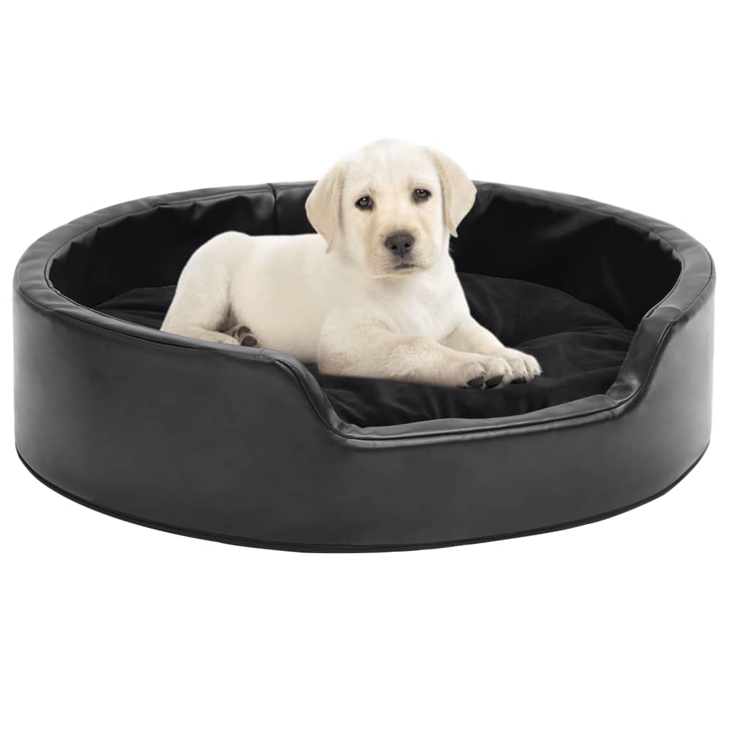 Lettino Per Cani Nero E Peluche E Similpelle