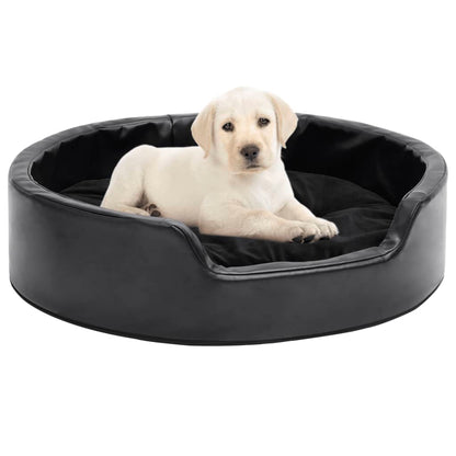Lettino Per Cani Nero E Peluche E Similpelle