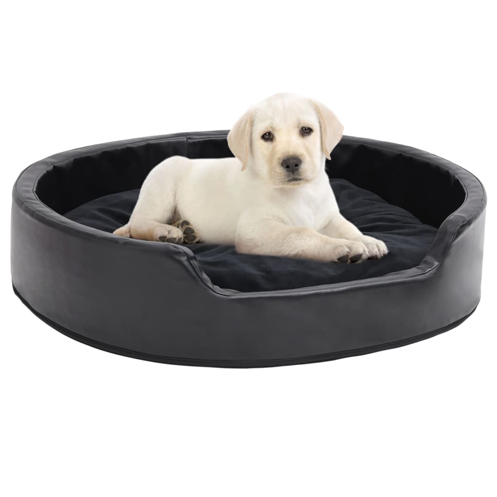 Lettino Per Cani Nero E Peluche E Similpelle